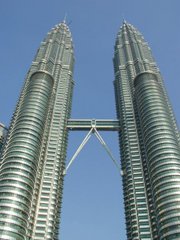 The Petronas Towers in Kuala Lumpur.