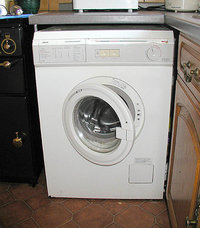 Front-loading washing machine.