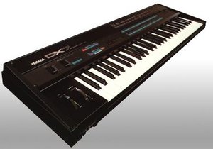 A classic FM synthesizer, the Yamaha DX7.