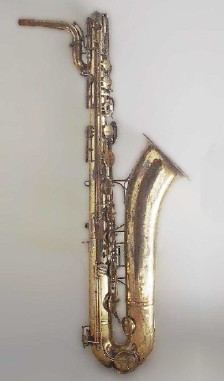 Saxophones of different sizes play in different registers.  This baritone saxophone, for example, can play lower notes than a tenor saxophone, and an octave lower than an alto saxophone.