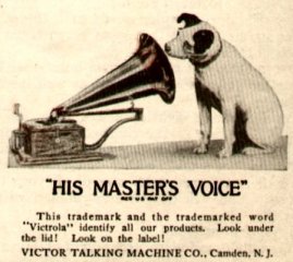 RCA logo with Nipper, the RCA/HMV dog.