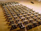 A swarm of robots from the Open-source micro-robotic project