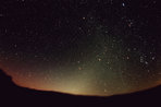 Zodiacal light and an aurora