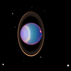 Uranus's rings and moons