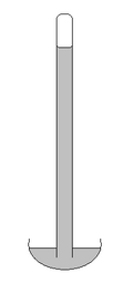 Schematic drawing of a simple mercury barometer with vertical mercury column and reservoir at base