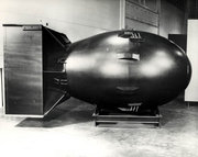 The first nuclear weapons, such as the "" device, were large and cumbersome .