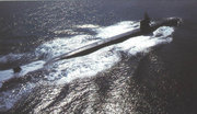 A Los Angeles class nuclear powered military submarine of the U.S. Navy