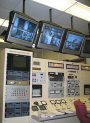 The control room of 's Pulstar Nuclear Reactor.