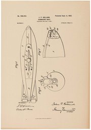 Patent drawing for a submarine boat invented by John P. Holland, 09/09/1902.