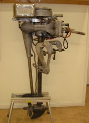 Bolinder's two cylinder Trim outboard engine.
