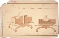 Patent drawing for a washing machine from 1844.
