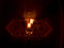 Lit neon lamp (NE-2 type)