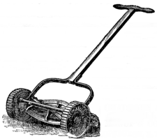 A late 19th century reel mower.