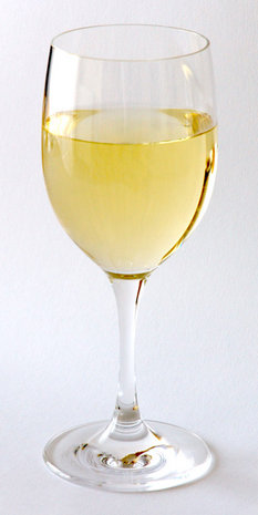 A glass of white wine