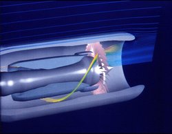 Jet engine airflow simulation