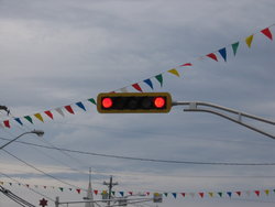 Traffic light with two red lights, used in parts of Canada