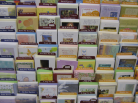 Greeting cards up close