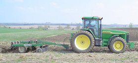 A modern John Deere 8110 Farm Tractor.