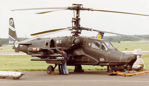  helicopter with contra-rotating co-axial rotors.