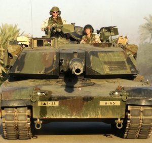 The U.S. M1A1 Abrams tank is a typical modern main battle tank.