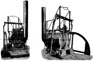 's No. 14 engine, built by Hazeldine and Co., Bridgnorth, about 1804, and illustrated after being rescued circa 1885; from  Supplement, Vol. XIX, No. 470, Jan. 3, 1885. Now on display in the National Museum of Science and Industry (The Science Museum), London.