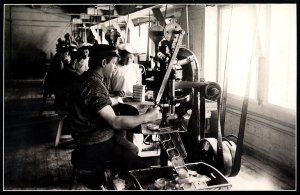 Folding machines in operation at Chr. Bjelland & Co. AS in Stavanger, Norway, 1905