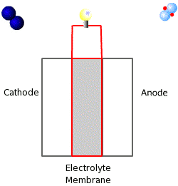 Working principle of a fuel cell