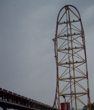 Top Thrill Dragster, the first complete circuit coaster to break the 400-ft barrier