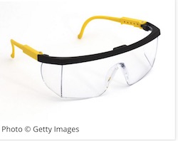 Safety glasses with side shields