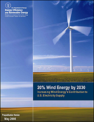 An image of the cover of the 20% Wind Energy by 2030 report.