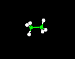 ethane molecule using ball-and-stick model