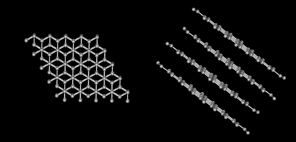 comparison of graphene molecule and diamond molecule