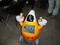 Serving robot at the "Ubiquitous Dream" exhibition in Seoul, Korea on June 24, 2005.