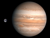 Comparing the sizes of Earth and Jupiter