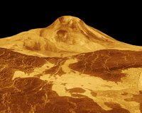 Maat Mons on the Surface of Venus, by radar imaging