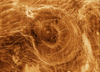 An Arachnoid volcano on the surface of Venus