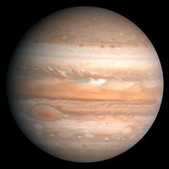 Jupiter (Note the red spot)