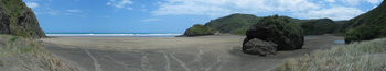 Anawhata beach, west of Auckland, New Zealand
