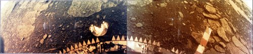 Picture from the Russian Spacecraft Venera 13 on the surface of Venus