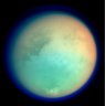 Titan imaged by the Cassini spacecraft.