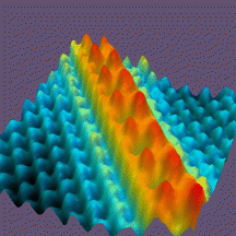 scanning tunneling microscope of cesium atoms