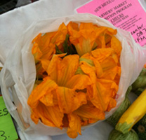 zucchini blossoms from Santa Fe