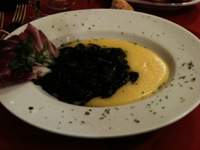  Squid Ink with Polenta